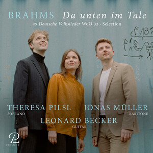 Cover: Da unten im Tale: Brahms: 49 Deutsche Volkslieder, WoO33 (Selections, arranged for voice and guitar)
