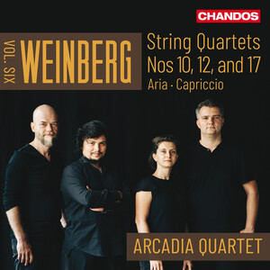 Cover: Weinberg: String Quartets, Vol. 6: 10, 12, and 17; Aria; Capriccio